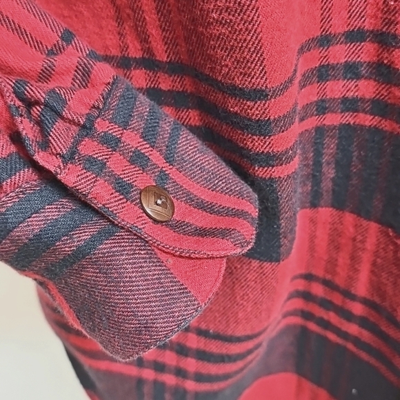 Vtg Ralph Lauren Country Plaid Flannel Button Up Shirt, Size L, Red & Black - Picture 4 of 11